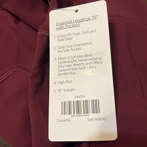 NWT Heynuts Essential Leggings 19” with pockets Medium - Picture 4 of 8